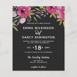 Waterverf Pink Floral Weddenschap