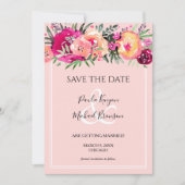 Waterverf Pink Floral Wedding (Voorkant)