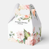 Waterverf Pink Floral Wedding Bedankdoosjes (Voorkant Zijde)