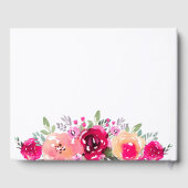 Waterverf Pink Floral Wedding Gastenboek (Achterkant)