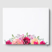 Waterverf Pink Floral Wedding Gastenboek (Achterkant)