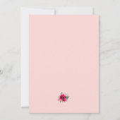 Waterverf Pink Floral Wedding Kaart (Achterkant)
