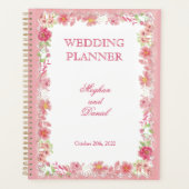 Waterverf Pink Floral Wedding Planner (Voorkant)