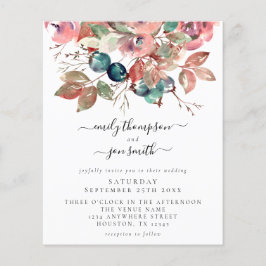 Waterverf Pink Florals Weddenschap