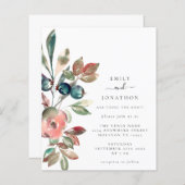 Waterverf Pink Florals Weddenschap (Voorkant / Achterkant)