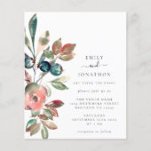 Waterverf Pink Florals Weddenschap (Voorkant)