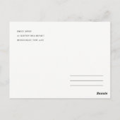 WATERVERF PINK FLOWER GREEN FOLIAGE DANK U BRIEFKAART (Achterkant)