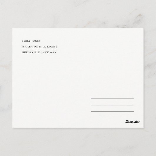 WATERVERF PINK FLOWER GREEN FOLIAGE DANK U BRIEFKAART (Achterkant)