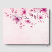 Waterverf Pink Flowers Gastenboek (Achterkant)