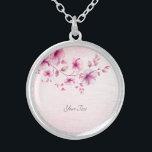 Waterverf Pink Flowers Ketting<br><div class="desc">Mooie Waterverf Pink Flowers Ketting</div>