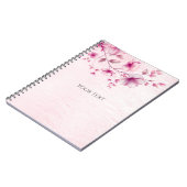 Waterverf Pink Flowers Notitieboek (Linkerzijde)