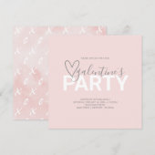 Waterverf Pink Galantine Birthday Party (Voorkant / Achterkant)