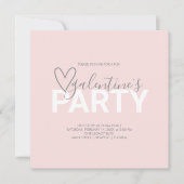 Waterverf Pink Galantine Birthday Party (Voorkant)