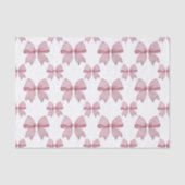 Waterverf Pink Gingham Bow Tissuepapier (Voorkant)