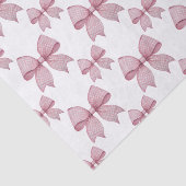 Waterverf Pink Gingham Bow Tissuepapier (Detail)