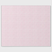Waterverf Pink Gingham Cadeaupapier (Vlak)