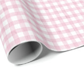 Waterverf Pink Gingham Cadeaupapier (Rol Hoek)