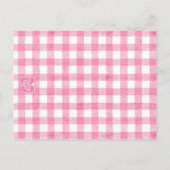Waterverf Pink Gingham Gumballs Valentijns Kaarten (Achterkant)
