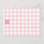 Waterverf Pink Gingham's mores Valentijns Kaarten (Achterkant)