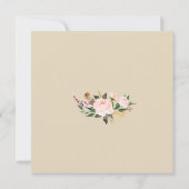 Waterverf Pink Gold Boho Floral Vrijgezellenfeest Kaart (Achterkant)