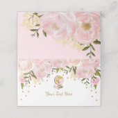 Waterverf Pink Gold Travel Adventure Baby shower Plaatskaartje (Buitenkant ongevouwen)