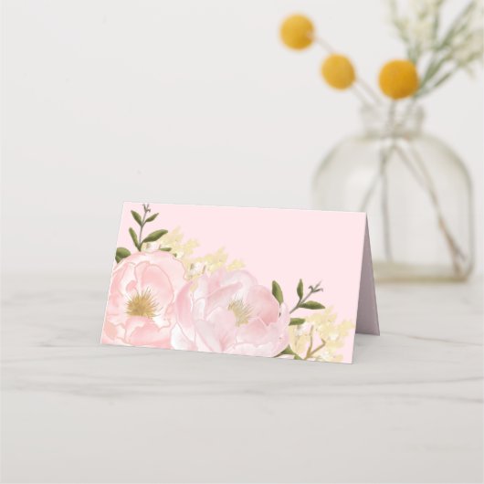 Waterverf Pink Gold Travel Adventure Baby shower Plaatskaartje (Achterkant)