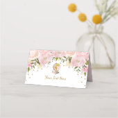 Waterverf Pink Gold Travel Adventure Baby shower Plaatskaartje (Voorkant)