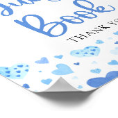 Waterverf Pink Hearts Valentijn Gastenboek teken Poster (Hoek)