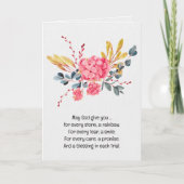 Waterverf Pink Hydrangea Bouquet Kaart (Voorkant)