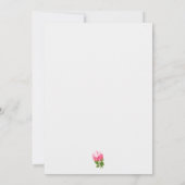 Waterverf Pink Hydrangea Virtual Wedding Kaart (Achterkant)