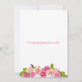 Waterverf Pink is net getrouwd met Elopement Kaart (Achterkant)