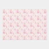 Waterverf Pink Llama XOXO Inpakpapier Vel (Voorkant 2)