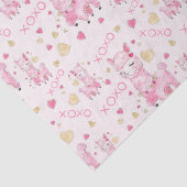 Waterverf Pink Llama XOXO Tissuepapier (Detail)