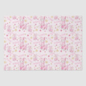 Waterverf Pink Llama XOXO Tissuepapier (Voorkant)