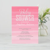 Waterverf Pink Ombre Sweet Girl Baby shower Kaart (Staand voorkant)