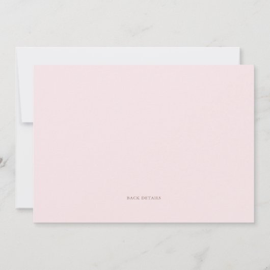 Waterverf Pink Peonies Bridal Luncheon Kaart (Achterkant)