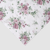 Waterverf Pink Peonies en Greenery Tissuepapier (Detail)