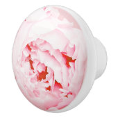 Waterverf Pink Peony Ceramic Knob. Keramische Knop (Rechts)