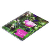 Waterverf Pink Peony Flower Gardener's Journal Notitieboek (Linkerzijde)