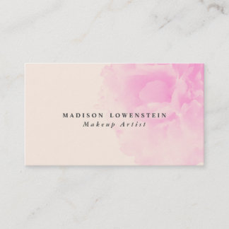Waterverf Pink Peony Flower Shabby Chic Visitekaartje