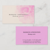 Waterverf Pink Peony Flower Shabby Chic Visitekaartje (Voorkant / Achterkant)