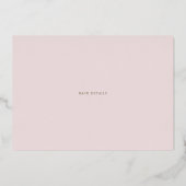 Waterverf Pink Peony Rehearsal Dinner Gold Folie Uitnodiging (Achterkant)