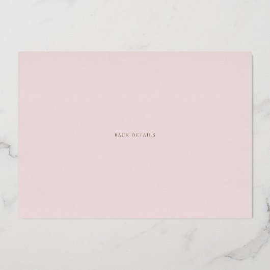 Waterverf Pink Peony Rehearsal Dinner Gold Folie Uitnodiging (Achterkant)