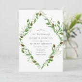 Waterverf Pink Poppies Wedding Kaart (Staand voorkant)