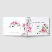 Waterverf Pink Spring Poppies en Foliage Gastenboek (Volledig)