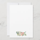 Waterverf Pink White Floral bruilding legant Kaart (Achterkant)
