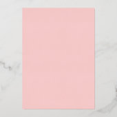 Waterverf Pink White Floral Roos Gold Folie Uitnodiging (Achterkant)