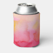 Waterverf  pinken/Sinaasappels - Alle opties Blikjeskoeler (Blikje Achterkant)