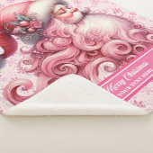 Waterverf Pinkmas Santa Naam Deken voor Meisjes (3/4)