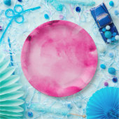 Waterverf  pinks3 - Alle opties Papieren Bordje (Feest)